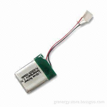 Lithium Polymer Battery with 3.7V Voltage, for Bluetooth Earphone, 500 Cycles Service Life